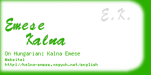 emese kalna business card